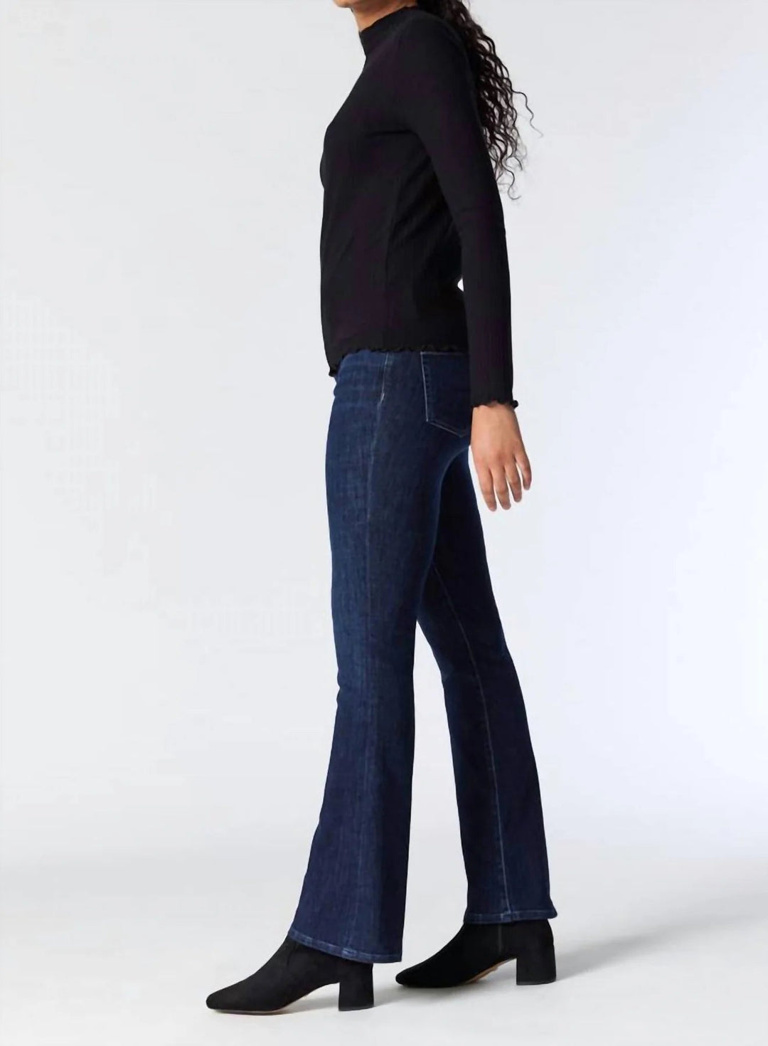 Sydney Wide Leg Flare Jeans - Lush Lemon - Women's Clothing - Mavi - 10895