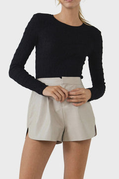 Texture Fitted Top - Lush Lemon - Women&