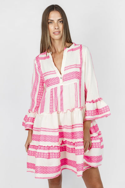 Tori Dress Hot Pink - Lush Lemon - Women's Clothing - Sofia Collections - 12383