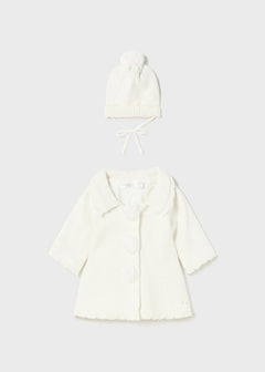 Tricot Coat W/Knit Hat - Lush Lemon - Children&