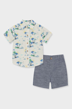 Tropical Woven Short Set - Lush Lemon - Children&
