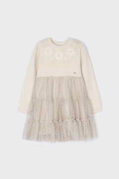 Tulle Knit Dress - Lush Lemon - Children&