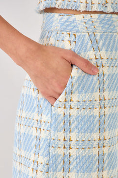 Tweed Short with Frayed Hem - Lush Lemon - Women&