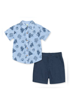 Underwater Woven Short Set - Lush Lemon - Children&