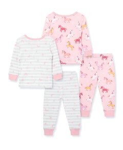 Unicorn 4Pc Pajama Set - Lush Lemon - Children&