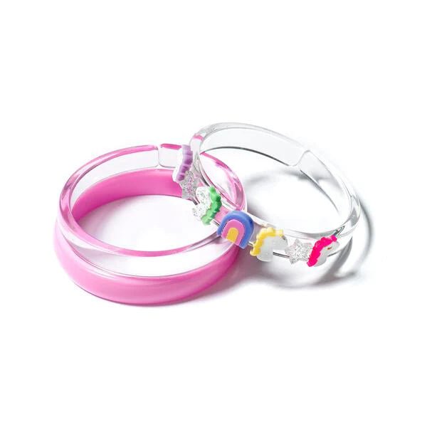 Unicorn & Stars Pink Bangles - Lush Lemon - Children's Accessories - Lilies & Roses - 0843208432