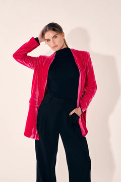 Velvet Blazer - Lush Lemon - Women&