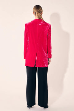Velvet Blazer - Lush Lemon - Women&