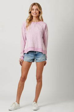 Washed Terry Top - Lush Lemon - Women&