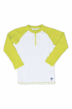 Water Appearing Shark Long Sleeve Rash - Lush Lemon - Children&