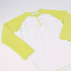 Water Appearing Shark Long Sleeve Rash - Lush Lemon - Children&