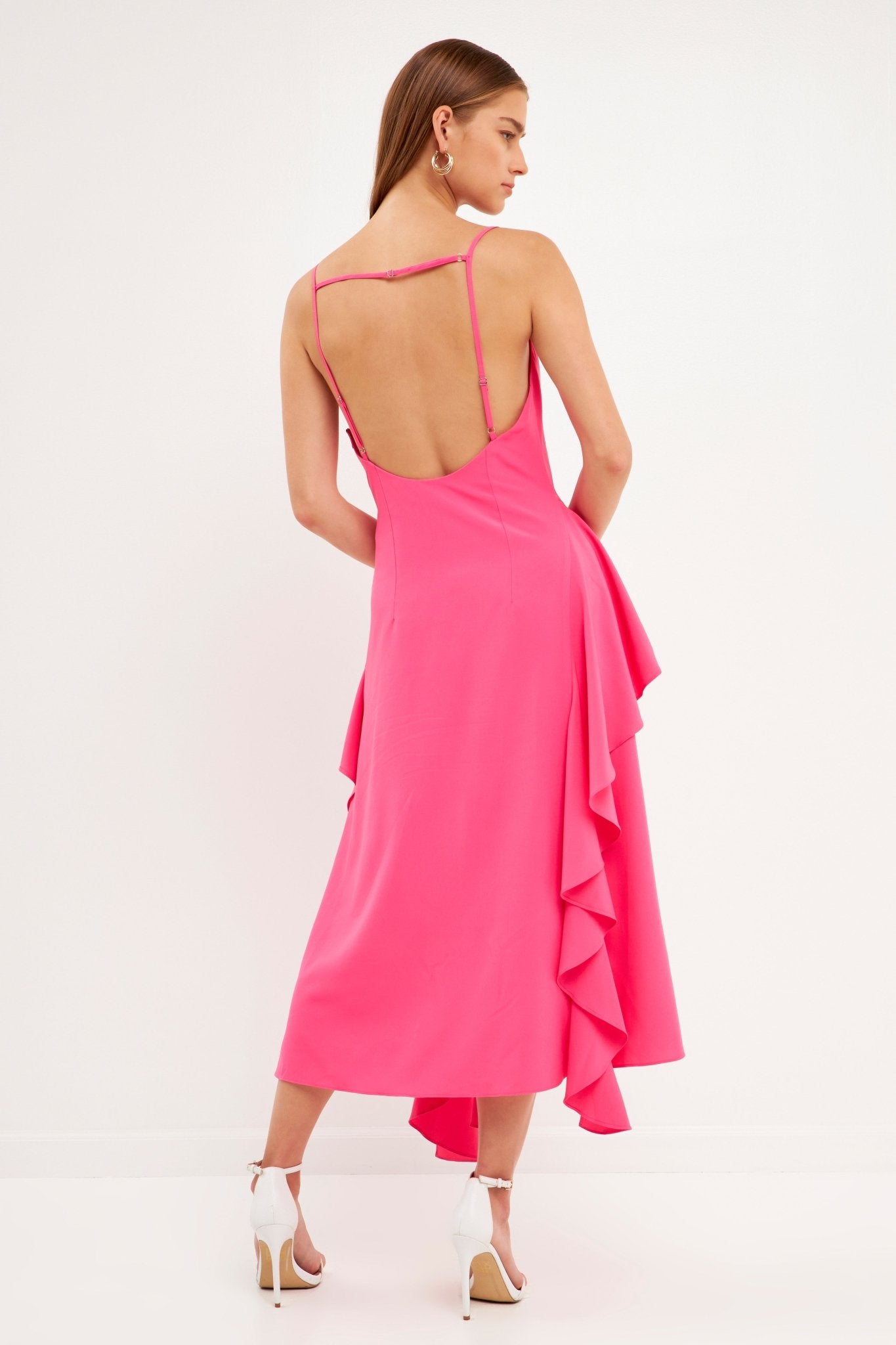 Waterfall Maxi Dress Pink - Lush Lemon - Women's Clothing - Endless Rose - 192934393119
