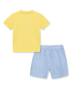 Whale Polo Short Set - Lush Lemon - Children&