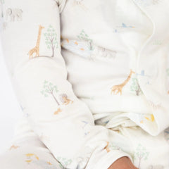 White Serene Safari Modal Magnetic Footie - Lush Lemon - Children&