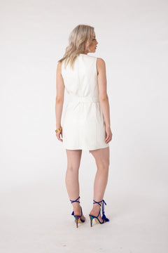With Love Mini Dress White Croc - Lush Lemon - Women&