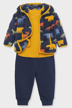 Woodland 3Pc Sherpa Set - Lush Lemon - Children&