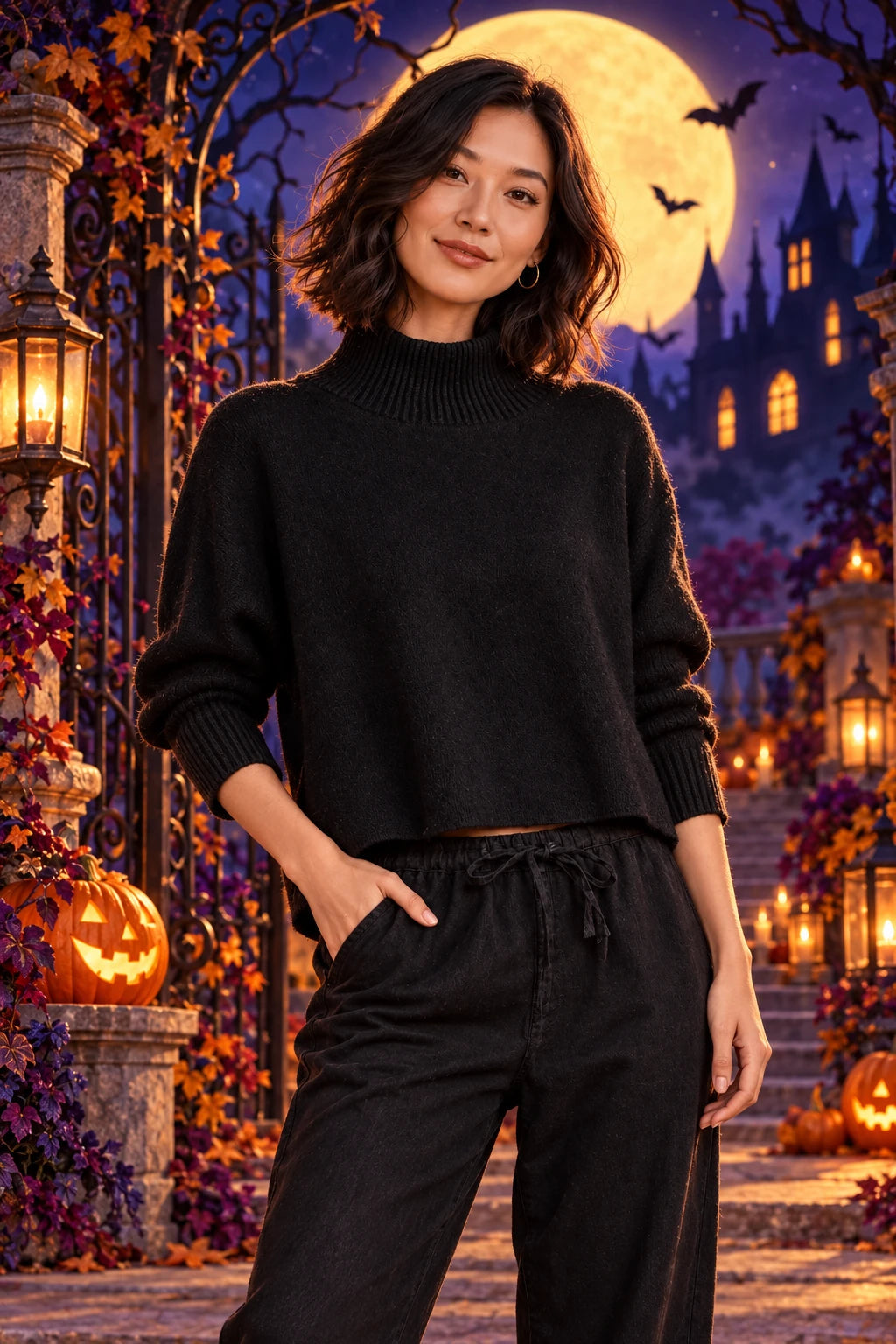 Kerisma Aja rib-turtleneck sweater styled for October
